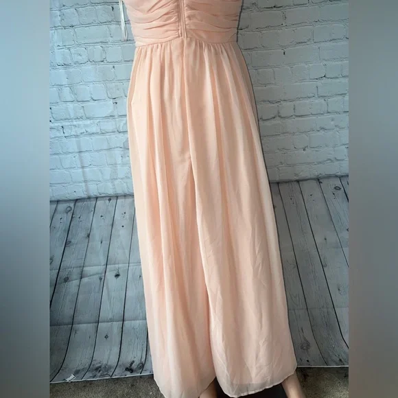 Jodi Kristopher Light Pink & Silver Bedazzled Formal Dress size 7 - Picture 9 of 10